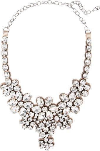 Valentino Floral Glass Crystal Necklace - Lyst