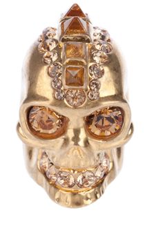 Alexander McQueen Punk Skull Cocktail Ring - Lyst