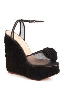 Charlotte Olympia  Black Gigi Wedge Sandal - Lyst