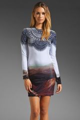 Clover Canyon Chantily Landscape Velvet Dress