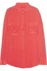 Equipment Signature Washed Silk Crepe De Chine Shirt