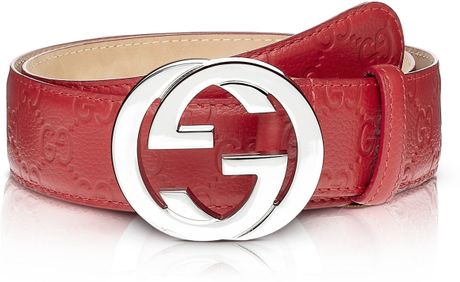 Gucci Gucci Belt Red in Red for Men | Lyst