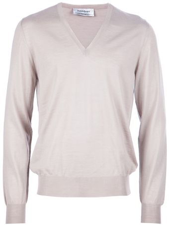 Yves Saint Laurent Classic Vneck - Lyst