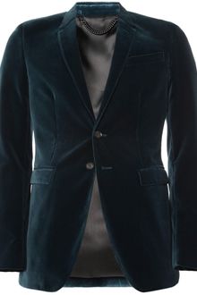 Burberry Prorsum Slimfit Velvet Blazer - Lyst