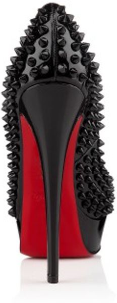 christian louboutin lady peep black