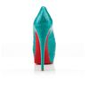 Christian Louboutin Lady Peep Croco in Blue - Lyst