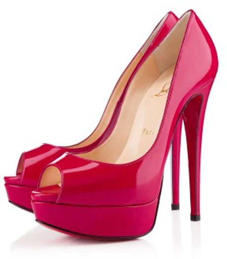 Christian Louboutin Lady Peep in Pink - Lyst