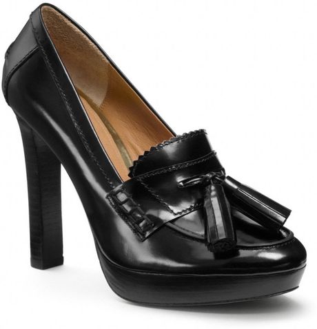 Coach Alisia Tassel Heel in Black | Lyst