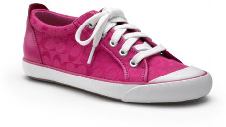 pink coach sneakers coach barrett sneaker in pink fuchsia lyst pink coach sneakers coach barrett sneaker in pink fuchsia lyst