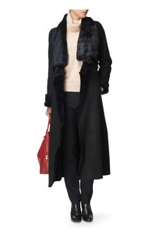 Jaeger Full Length Shearling Coat - Lyst