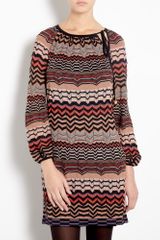 M Missoni Chevron Knit Loose Fit Dress