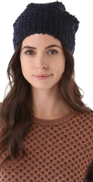 Rag & Bone Christina Beanie in Blue (navy) - Lyst