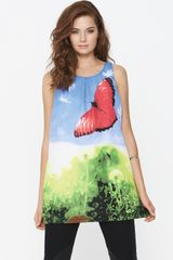Tfnc Tfnc Printed Butterfly Vest