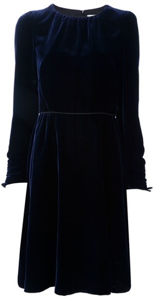 Valentino Velvet Dress - Lyst