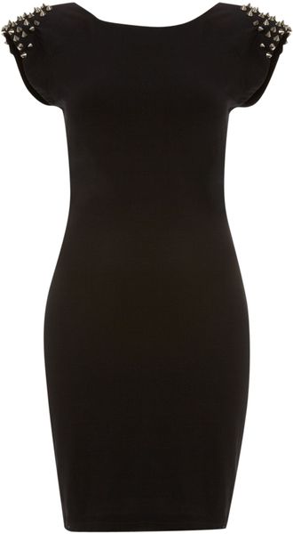 Ax Paris Studded Bodycon Dress - Lyst