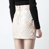 Balmain Velvet and Leather Miniskirt in Beige (pink) - Lyst