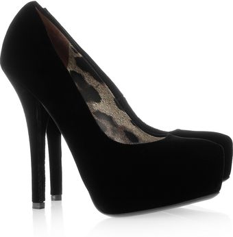 Dolce & Gabbana Velvet Platform Pumps - Lyst