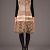 Giambattista Valli Patterned Fur Dress in Brown - Lyst
