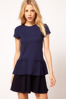 ASOS Collection Asos Top with Peplum and Bow Detail - Lyst