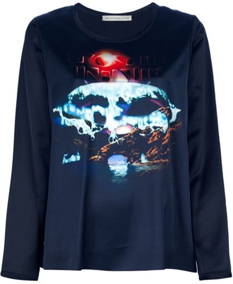 Balenciaga Printed Tshirt in Black - Lyst