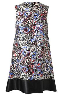 Balenciaga Abstract Circular Printed Silkblend Dress - Lyst