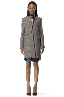 Club Monaco Benny Plaid Coat - Lyst