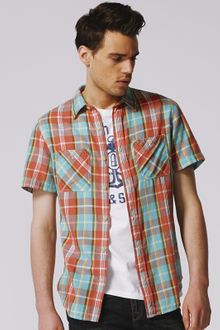 Denim & Supply Ralph Lauren Mens Short Sleeve Checked Shirt - Lyst
