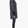 Elizabeth And James Charcoal Raccoon Fur Trim Valentina Coat in Gray (charcoal) - Lyst