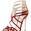 Jimmy Choo Maury Velvet Leather Sandal in Red - Lyst