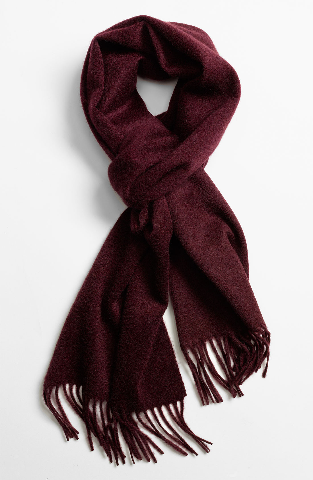 mens burgundy cashmere scarf