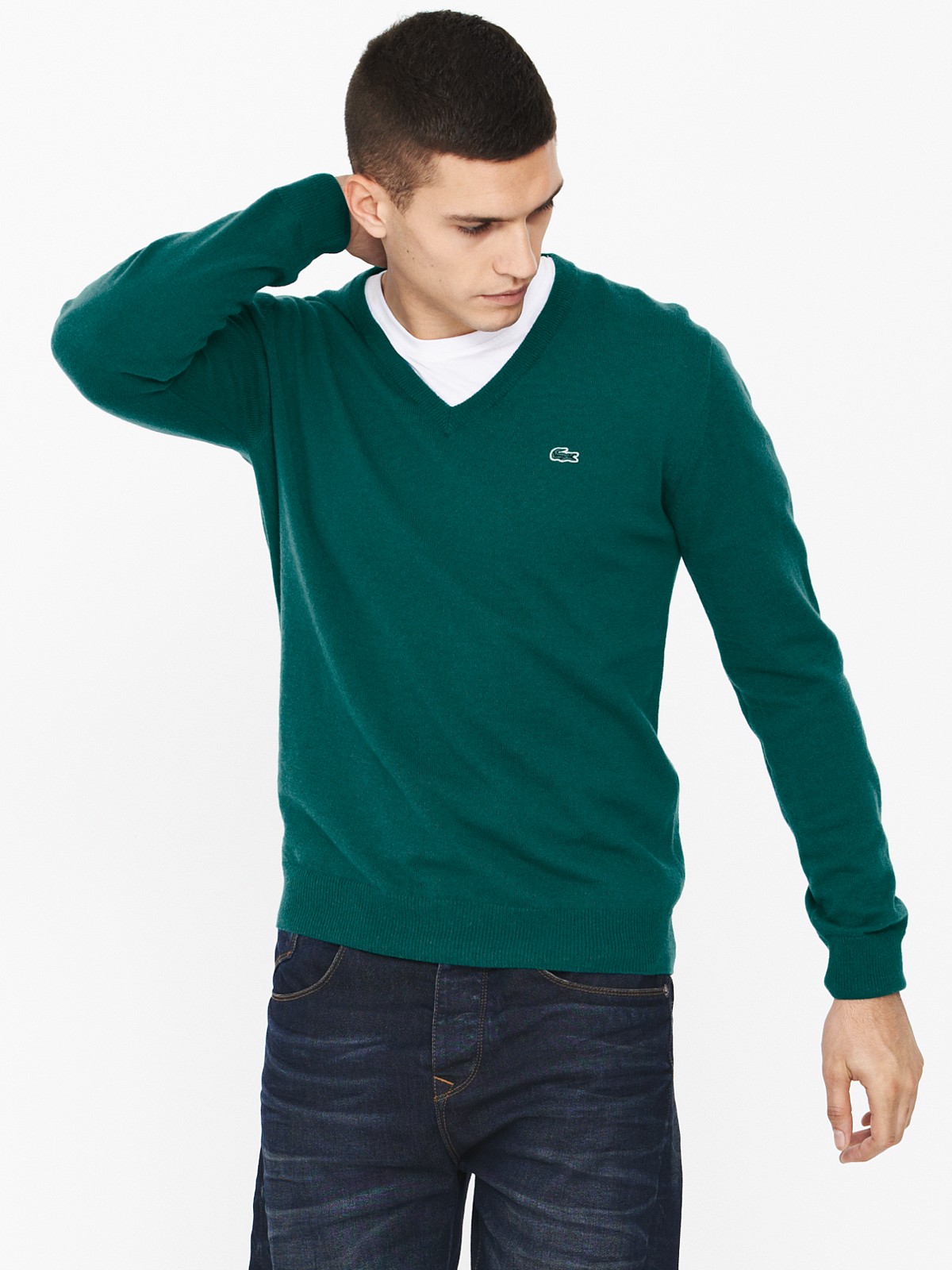 mens green vneck