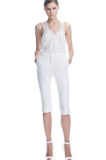 Missoni Diagonal Lace Cropped Pants in White - Lyst