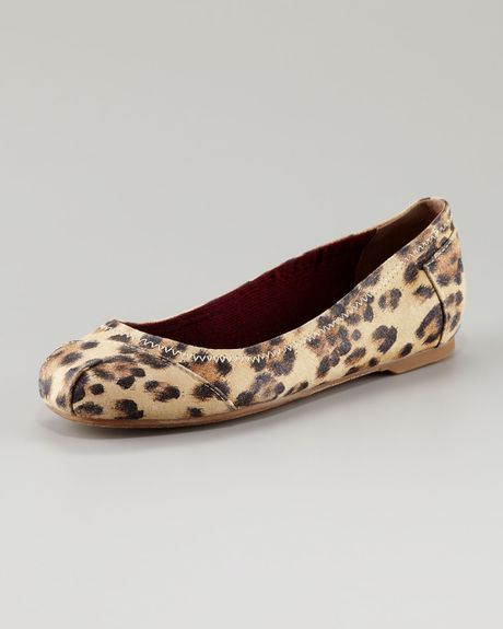 leopard print ballerina flats