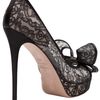 Valentino Lace Couture Bow Pump in Black - Lyst