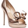 Valentino Metallic Couture Bow Pump in Gold - Lyst