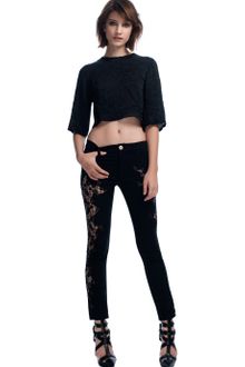 Versace Black Cropped Top - Lyst