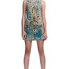 Versace Tiedye Shadow Slate Mini Dress in Blue (tie dye shadow slate) - Lyst