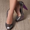 Yves Saint Laurent Vanda Pumps in Silver (gunmetal) - Lyst