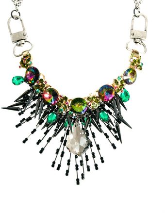 Asos Premium Crystal Shard Burst Necklace - Lyst