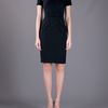 Burberry VNeck Dress in Black - Lyst