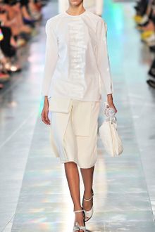 Christopher Kane White Asymmetric Pencil Skirt - Lyst