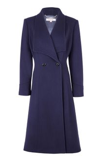Jacques Vert Navy Contemporary Coat - Lyst