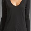 James Perse Casual Long Sleeve T in Black - Lyst