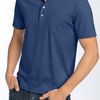 Michael Kors Metal Button Trim Fit Polo in Blue for Men (smoky blue) - Lyst