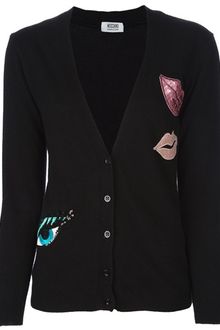 Moschino Cheap & Chic Cardigan with Lips and Eyes - Lyst