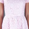 Oscar De La Renta Flared Lace Overlay Dress in Pink - Lyst