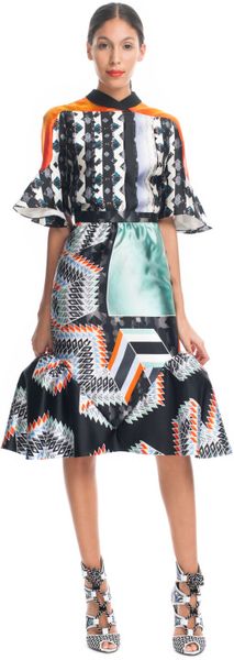 Peter Pilotto Gio Mint Laurena Skirt in Gray (gio mint) - Lyst