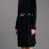 Victoria Beckham Belted Coat in Black - Lyst