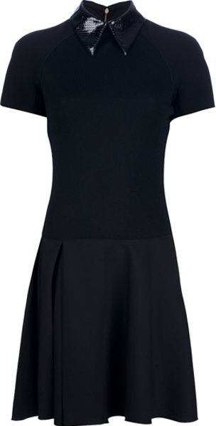 Victoria Beckham Python Skin Collar Dress - Lyst