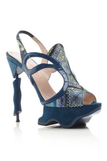 Matthew Williamson Ss Blue New Wave Sandal - Lyst